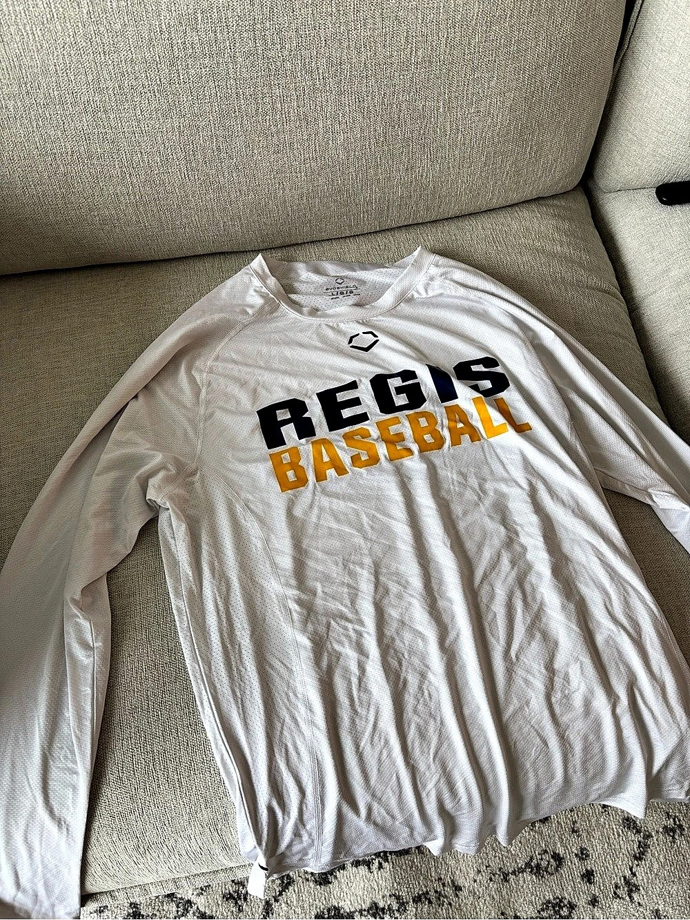 Evoshield Long Sleeve Baseball Jersey White Size Large Like New